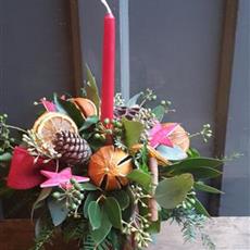 Fruit and Spice Christmas Candle Arrangement 